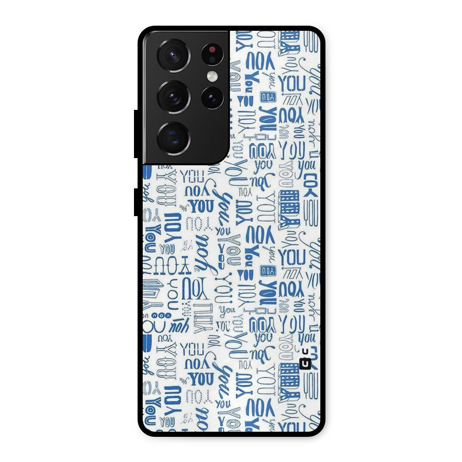 You Pattern Metal Back Case for Galaxy S21 Ultra 5G