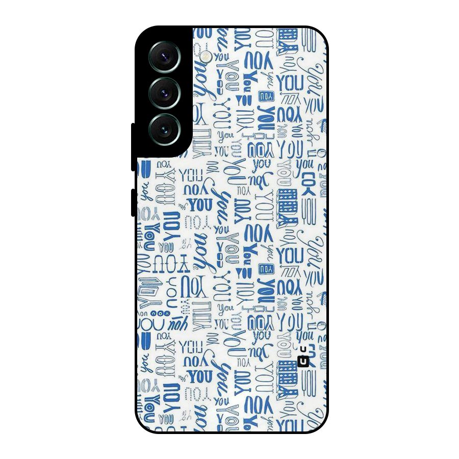 You Pattern Metal Back Case for Galaxy S22 Plus 5G