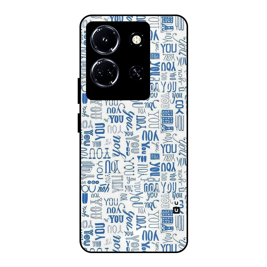 You Pattern Metal Back Case for Infinix Note 30 5G