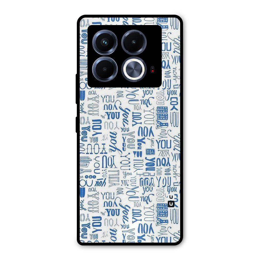 You Pattern Metal Back Case for Infinix Note 40 5G