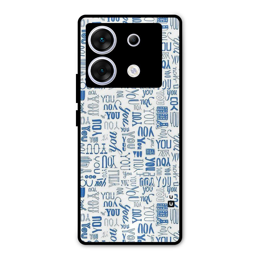 You Pattern Metal Back Case for Infinix Zero 30 5G