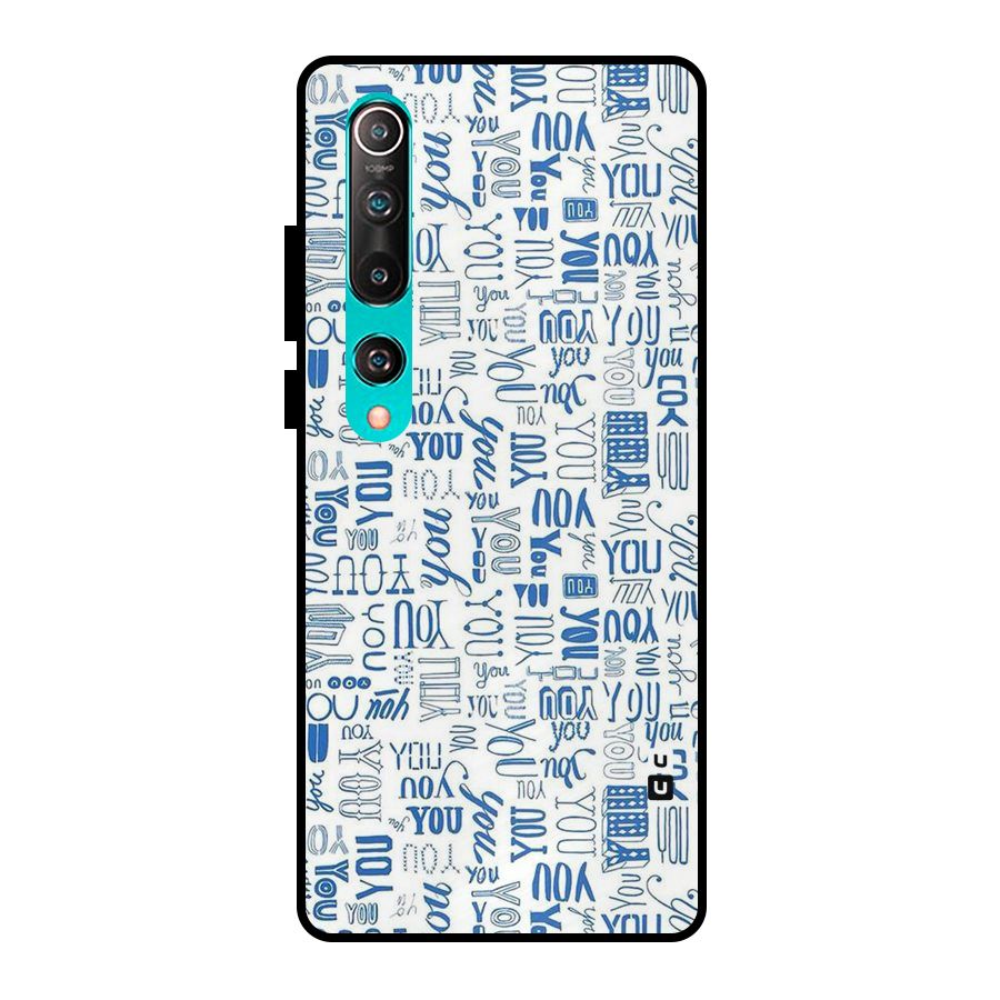 You Pattern Metal Back Case for Mi 10