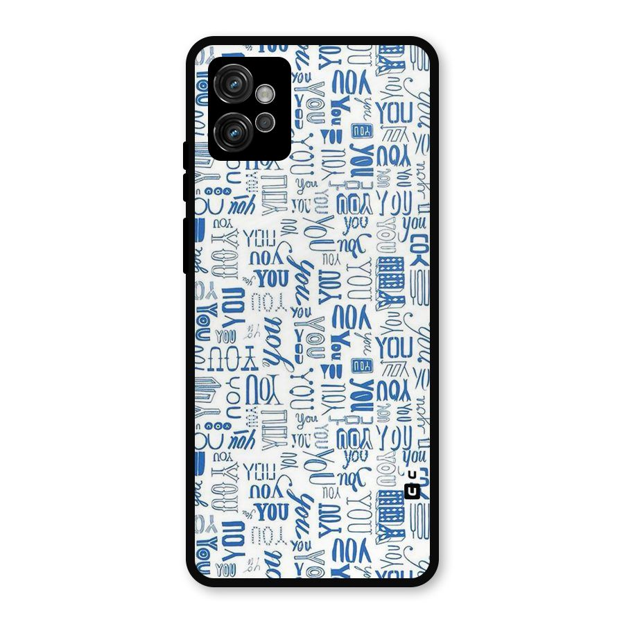 You Pattern Metal Back Case for Moto G32