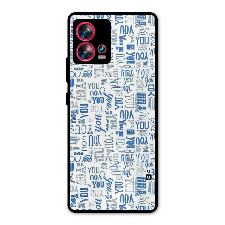 You Pattern Metal Back Case for Motorola Edge 30 Fusion