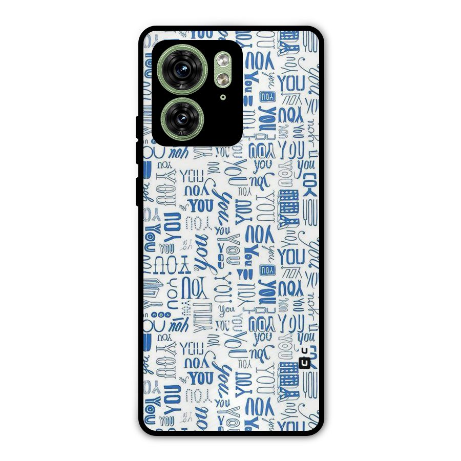 You Pattern Metal Back Case for Motorola Edge 40 5G