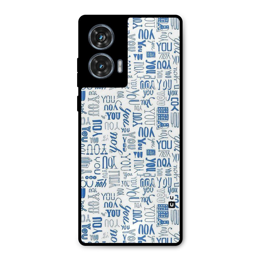 You Pattern Metal Back Case for Motorola Edge 50 Fusion