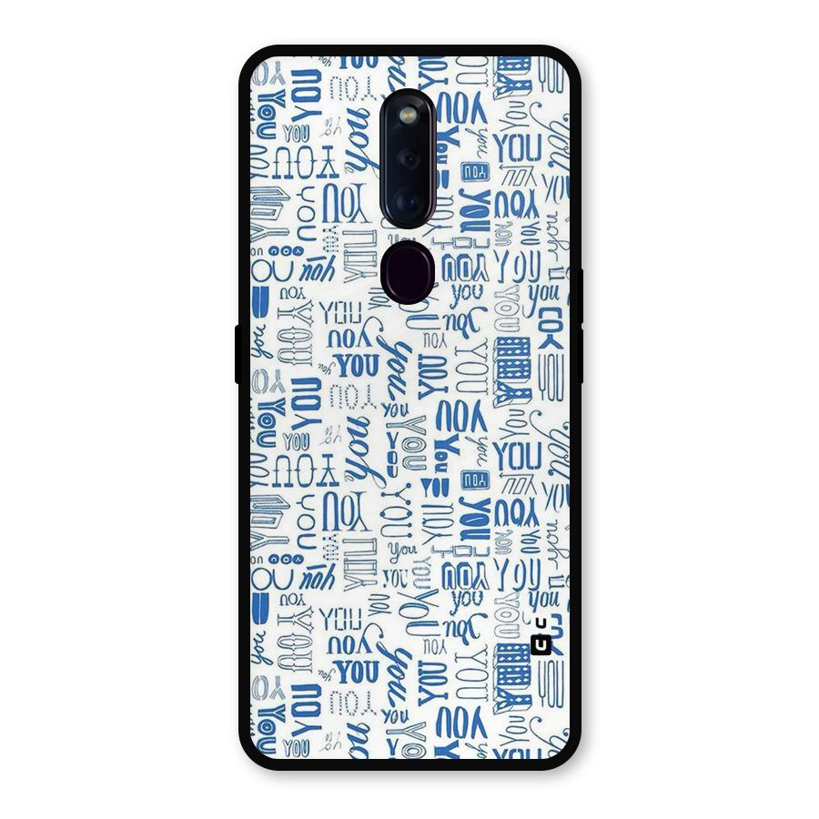 You Pattern Metal Back Case for Oppo F11 Pro