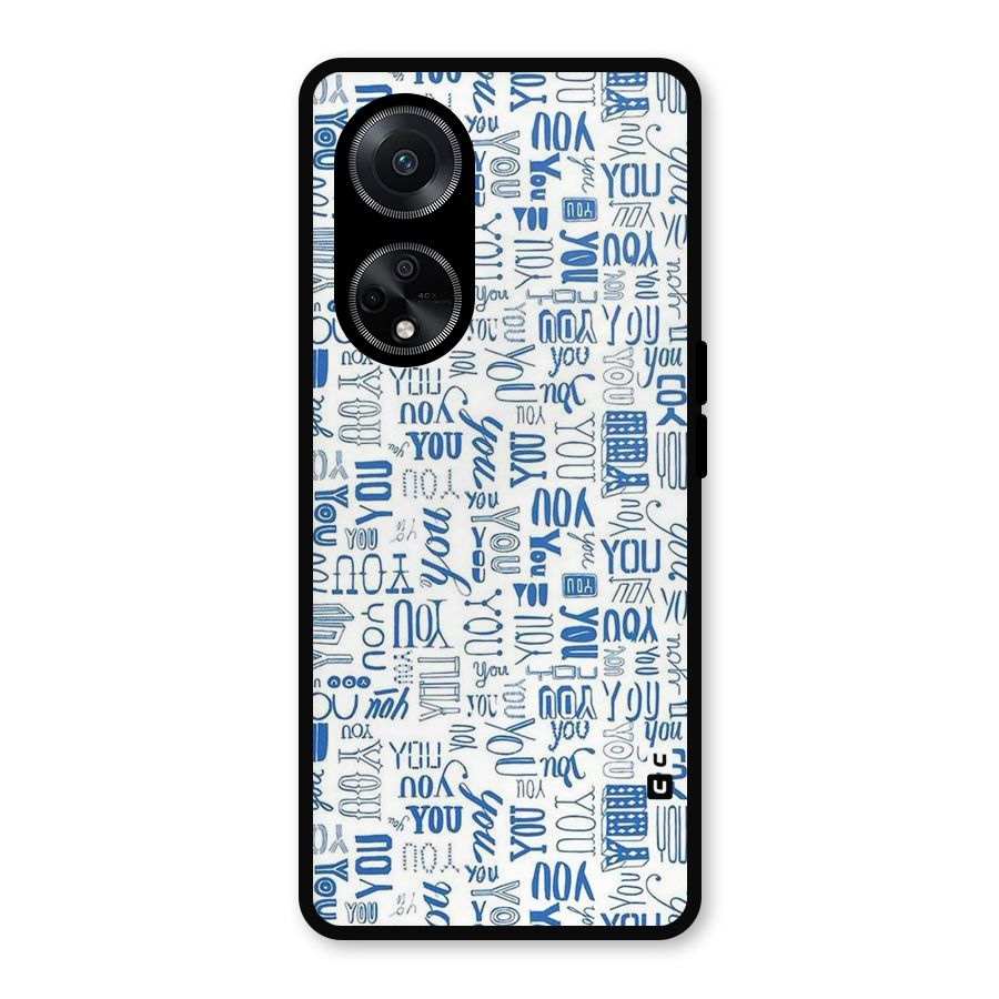 You Pattern Metal Back Case for Oppo F23