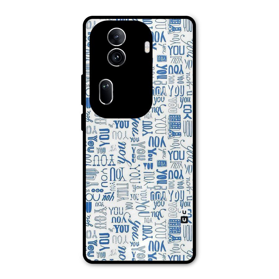 You Pattern Metal Back Case for Oppo Reno11 Pro 5G