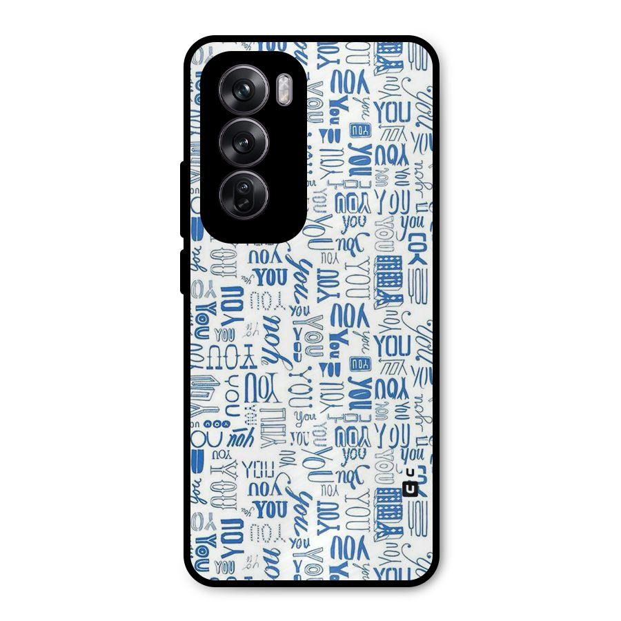 You Pattern Metal Back Case for Oppo Reno12 Pro