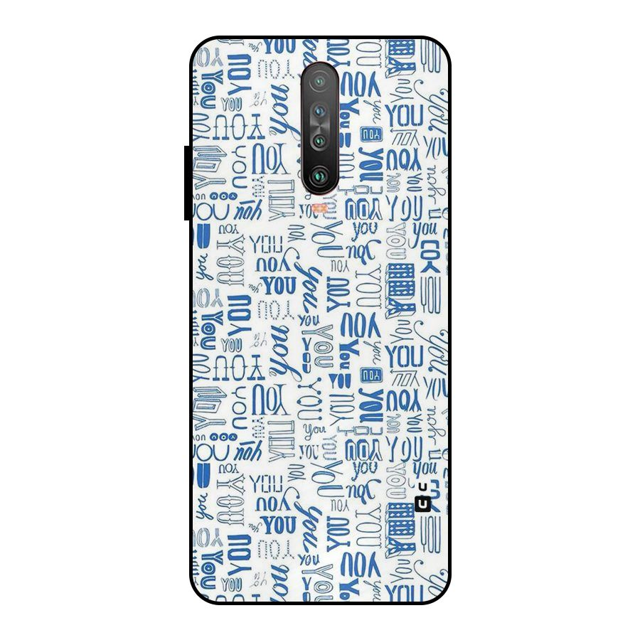 You Pattern Metal Back Case for Poco X2