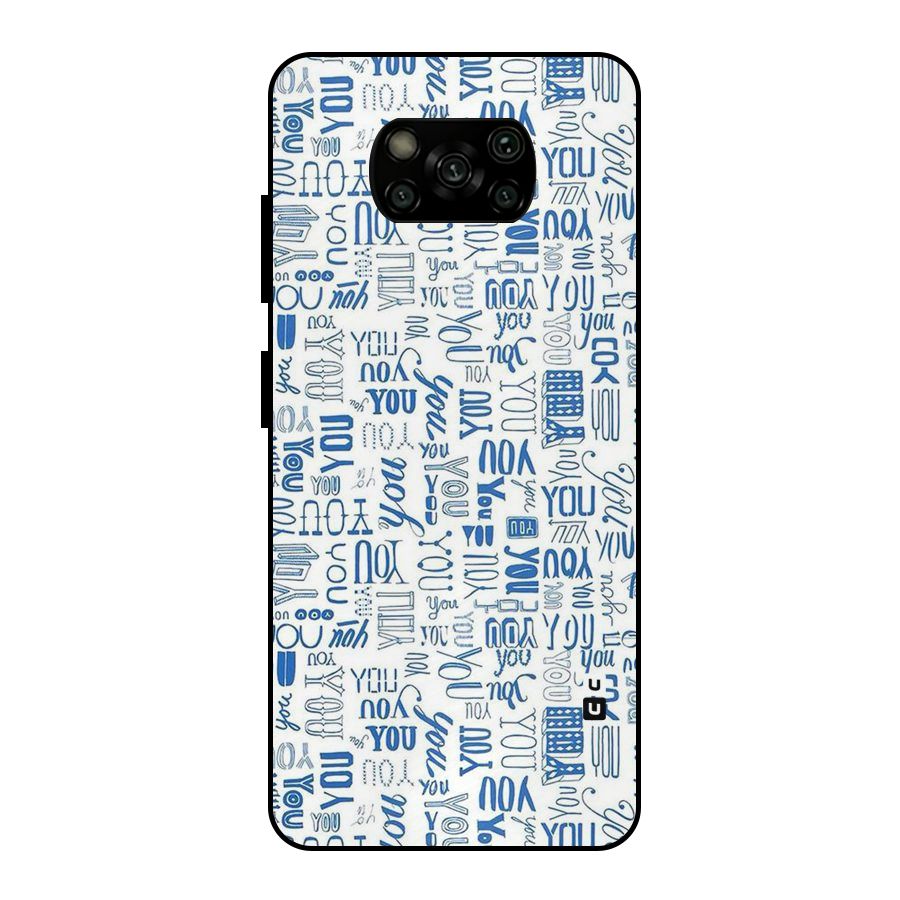 You Pattern Metal Back Case for Poco X3