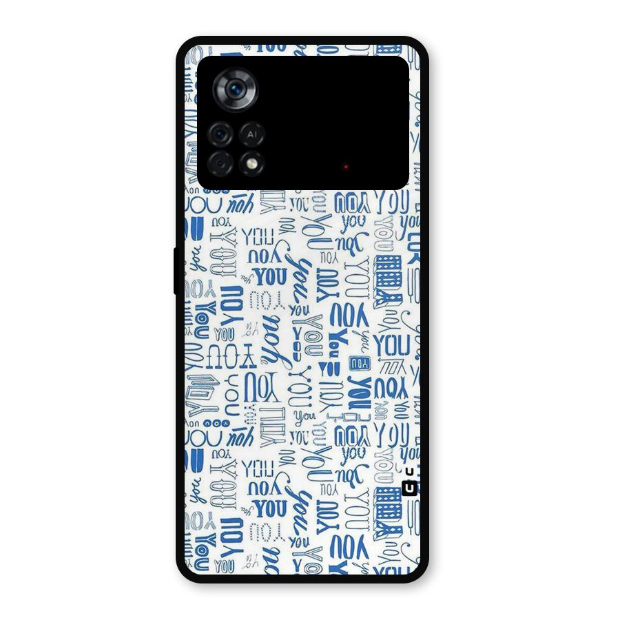 You Pattern Metal Back Case for Poco X4 Pro 5G