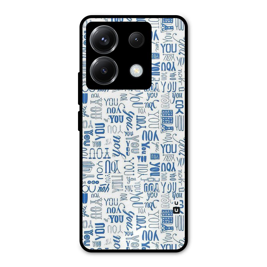 You Pattern Metal Back Case for Poco X6