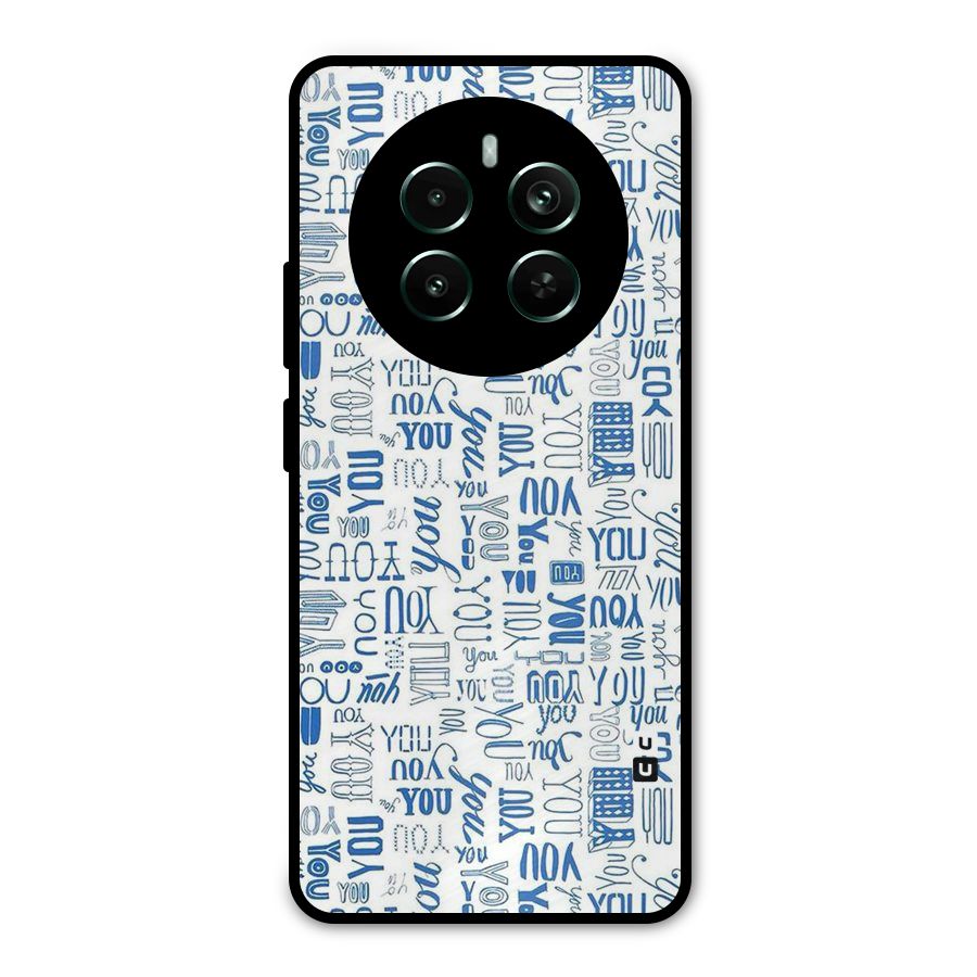 You Pattern Metal Back Case for Realme 12 Pro Plus