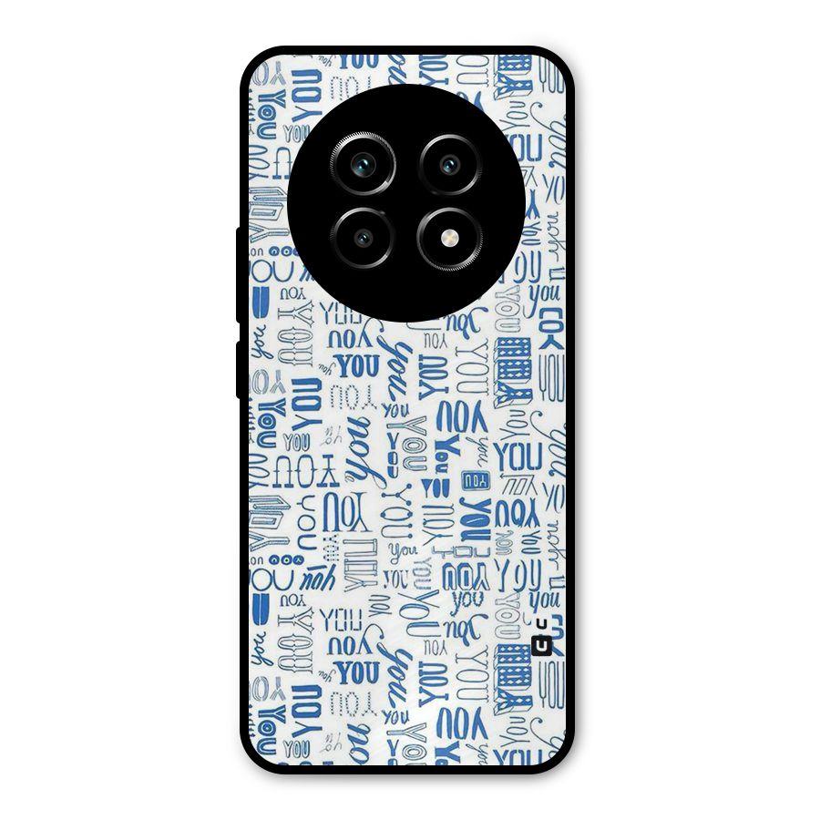 You Pattern Metal Back Case for Realme 14 Pro Lite