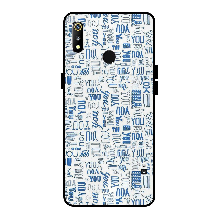 You Pattern Metal Back Case for Realme 3