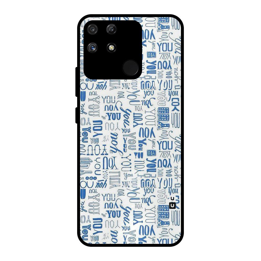 You Pattern Metal Back Case for Realme Narzo 50A