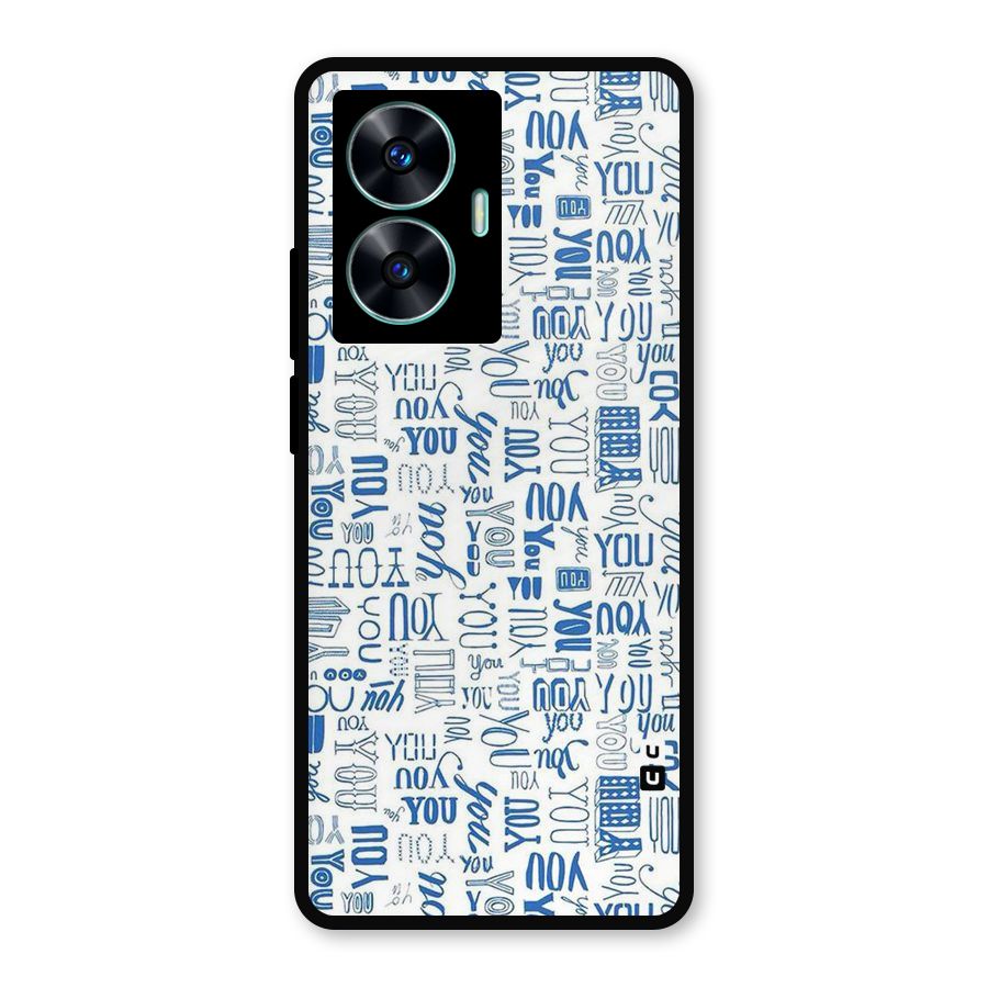 You Pattern Metal Back Case for Realme Narzo N55