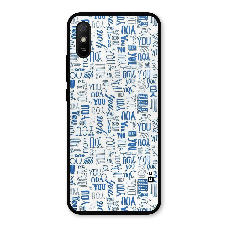 You Pattern Metal Back Case for Redmi 9a