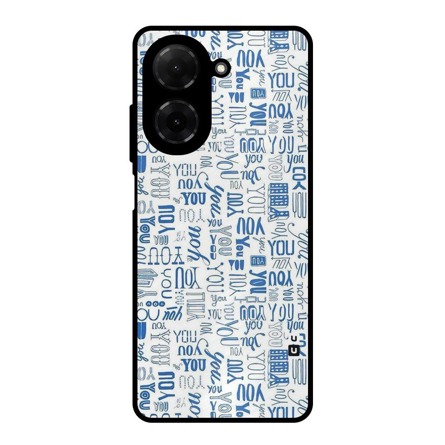 You Pattern Metal Back Case for Redmi A5 4G
