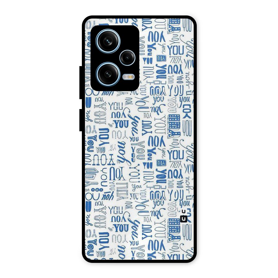 You Pattern Metal Back Case for Redmi Note 12 Pro