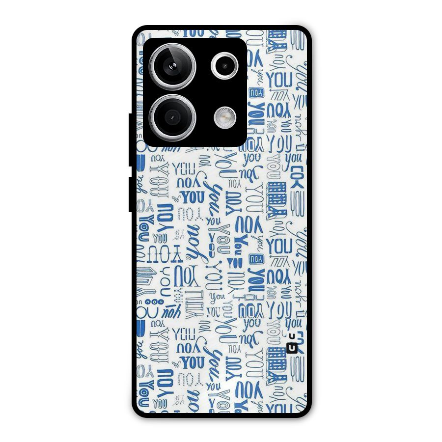You Pattern Metal Back Case for Redmi Note 13 5G
