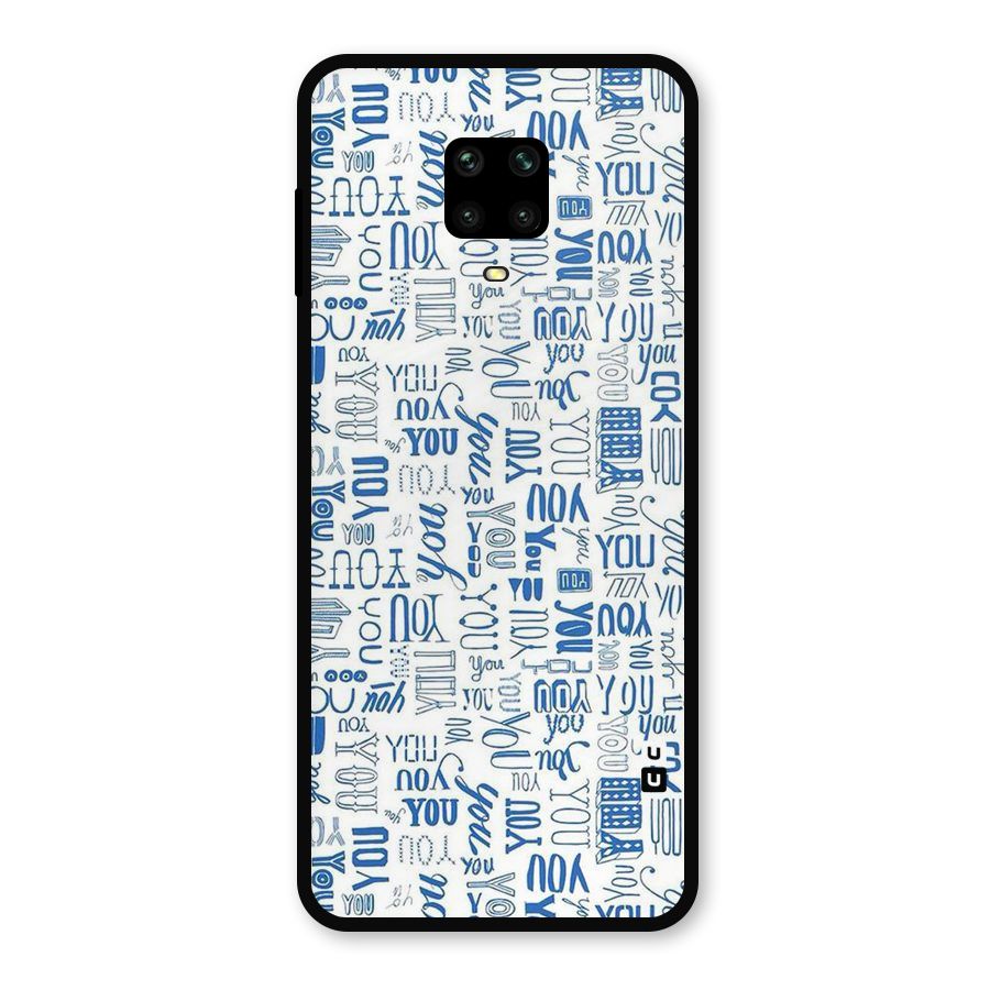 You Pattern Metal Back Case for Redmi Note 9 Pro Max
