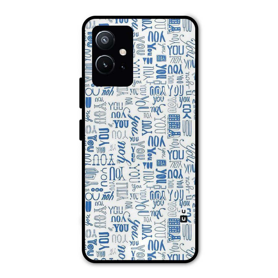 You Pattern Metal Back Case for Vivo T1 5G