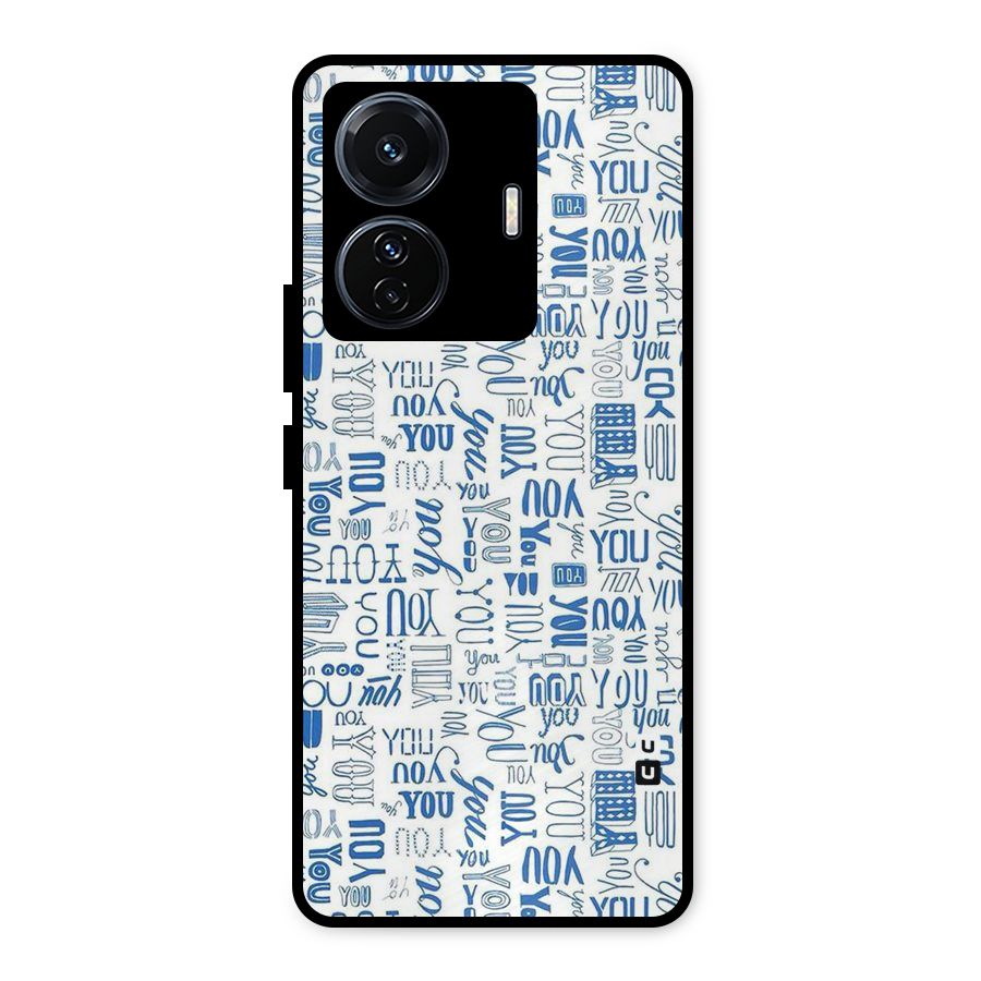 You Pattern Metal Back Case for Vivo T1 Pro