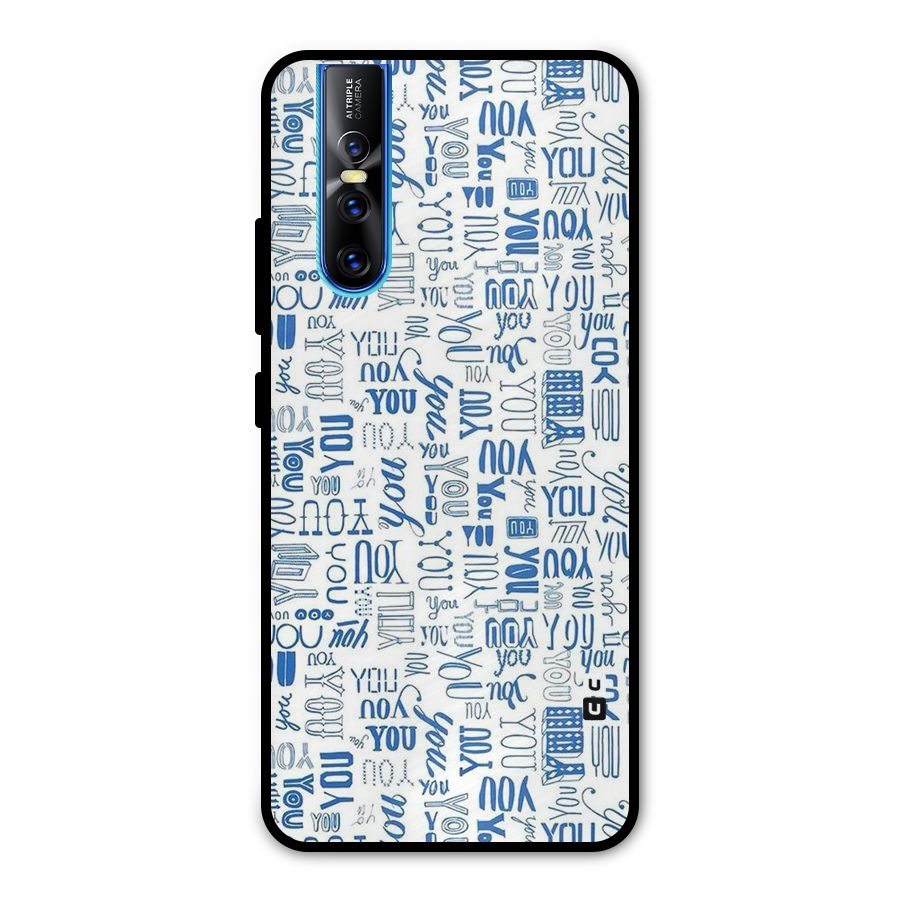 You Pattern Metal Back Case for Vivo V15 Pro