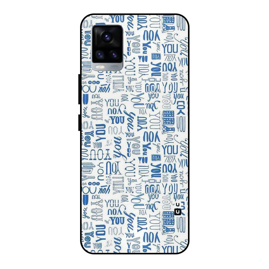 You Pattern Metal Back Case for Vivo V20 2021