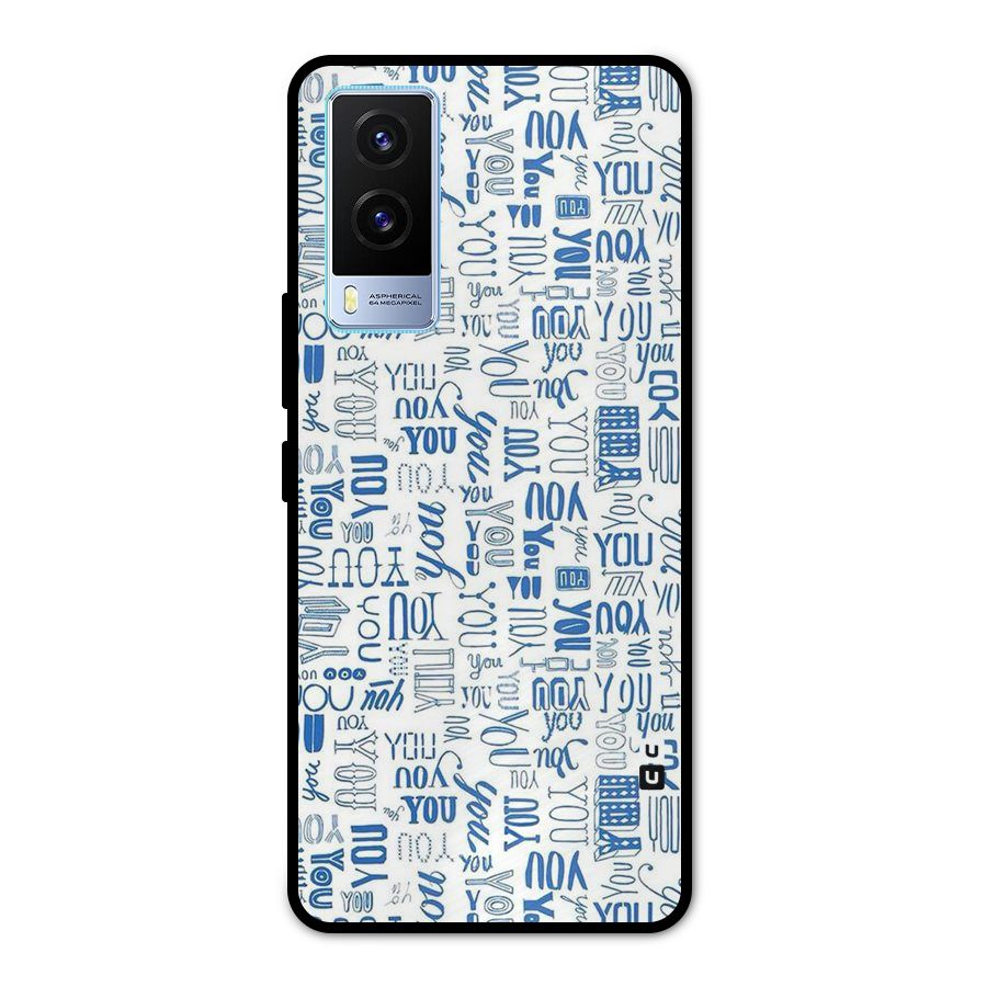 You Pattern Metal Back Case for Vivo V21e 5G