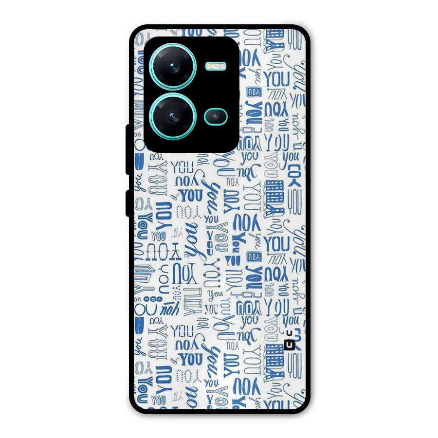 You Pattern Metal Back Case for Vivo V25