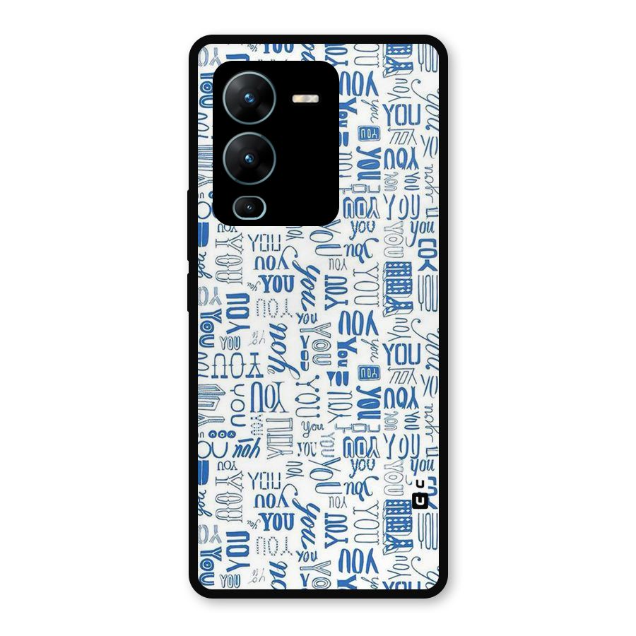 You Pattern Metal Back Case for Vivo V25 Pro