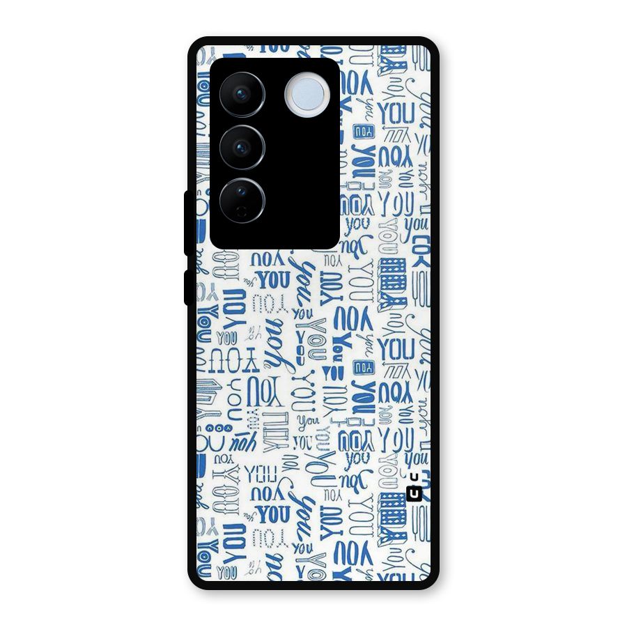 You Pattern Metal Back Case for Vivo V27