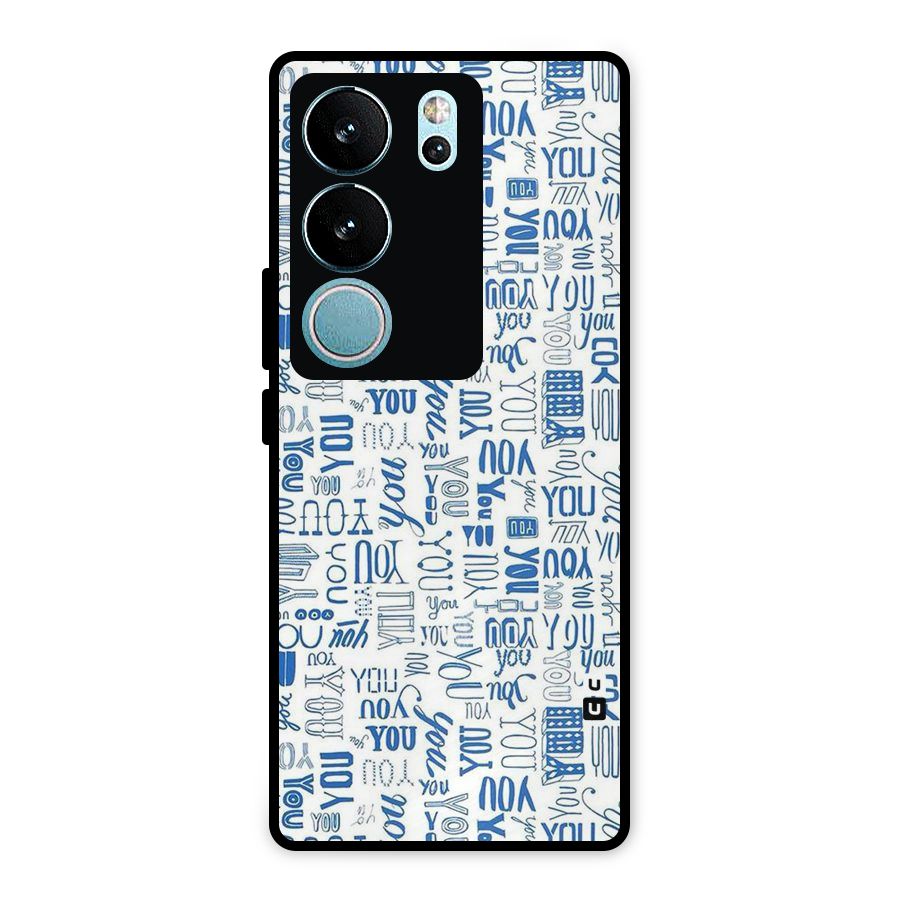 You Pattern Metal Back Case for Vivo V29 Pro