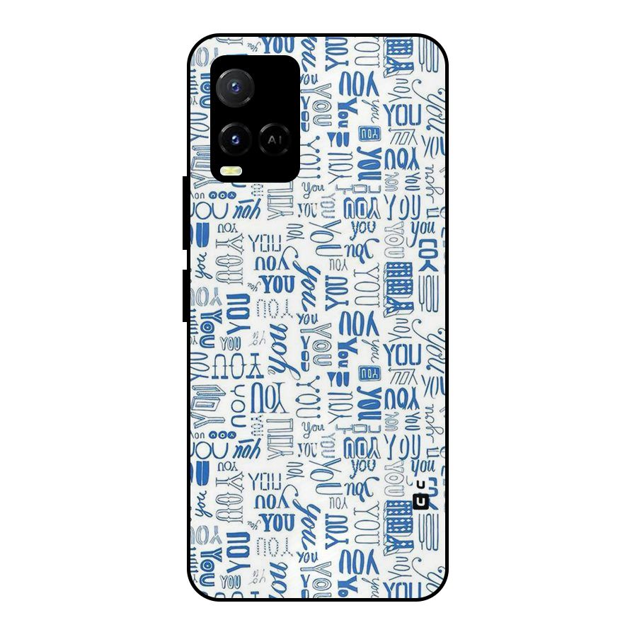 You Pattern Metal Back Case for Vivo Y21T