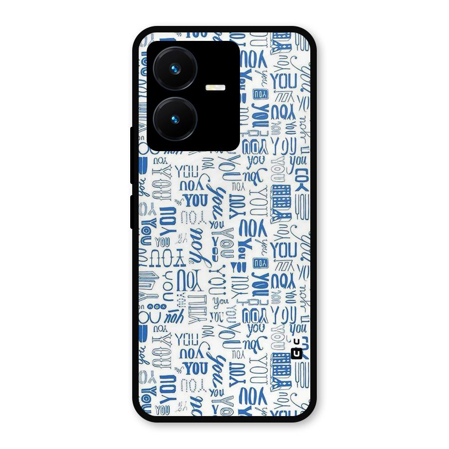 You Pattern Metal Back Case for Vivo Y22