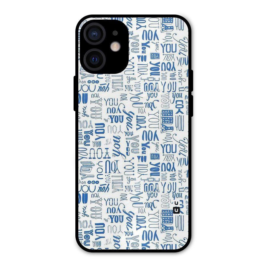 You Pattern Metal Back Case for iPhone 12 Mini
