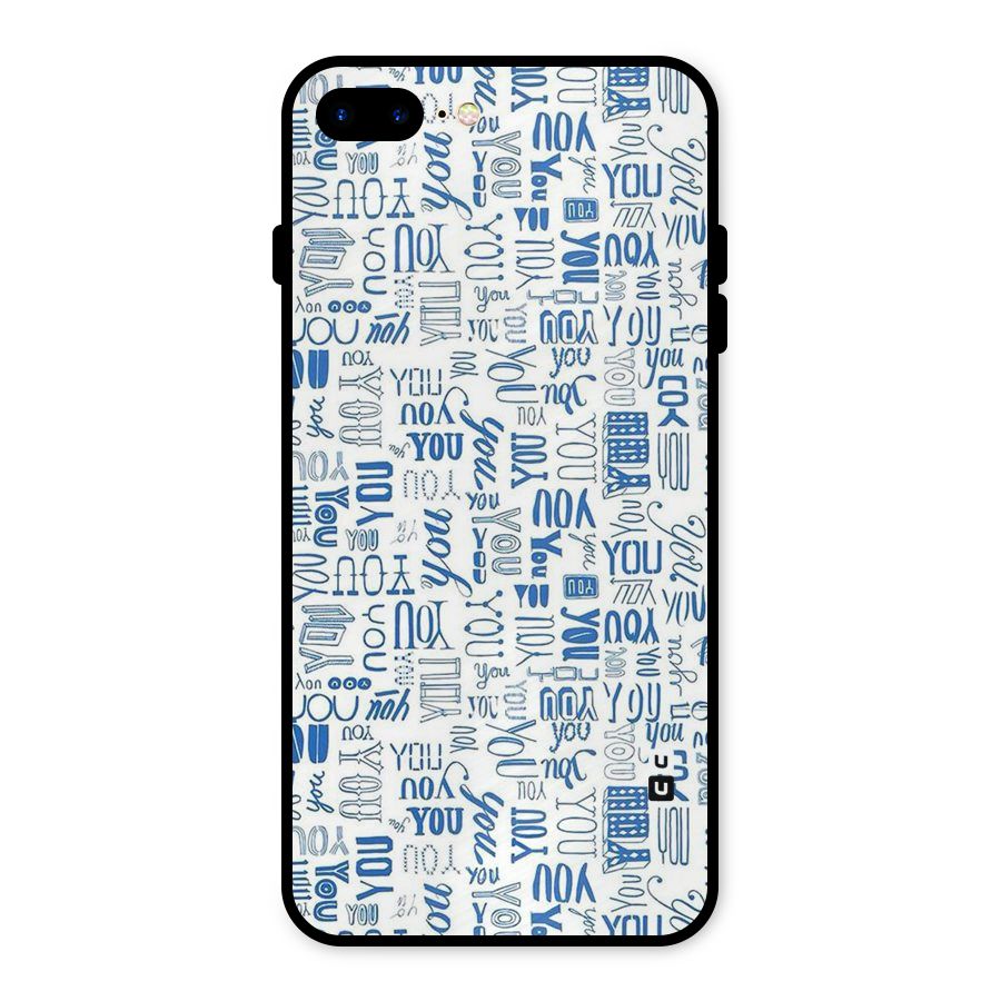 You Pattern Metal Back Case for iPhone 8 Plus