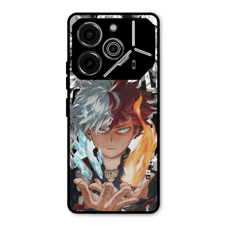 Young Todoroki Metal Back Case for Tecno Pova 6 Pro
