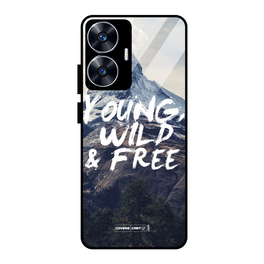 Young Wild and Free Glass Back Case for Realme Narzo N55
