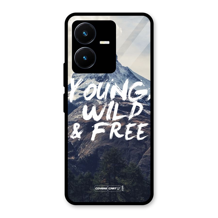 Young Wild and Free Glass Back Case for Vivo Y22s