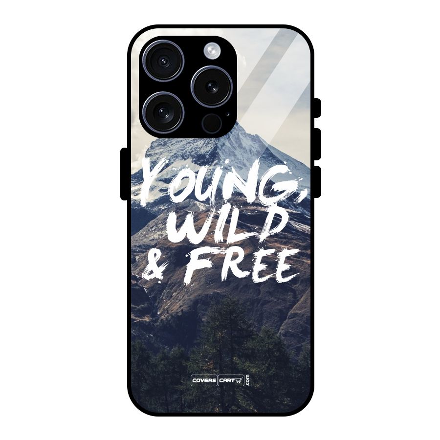 Young Wild and Free Glass Back Case for iPhone 15 Pro