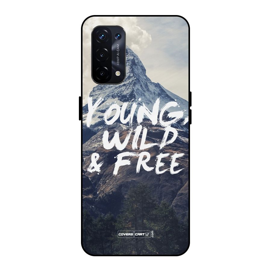 Young Wild and Free Metal Back Case for Oppo A74 5G