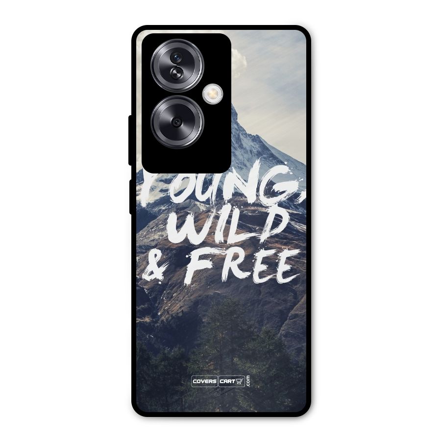 Young Wild and Free Metal Back Case for Oppo A79 5G