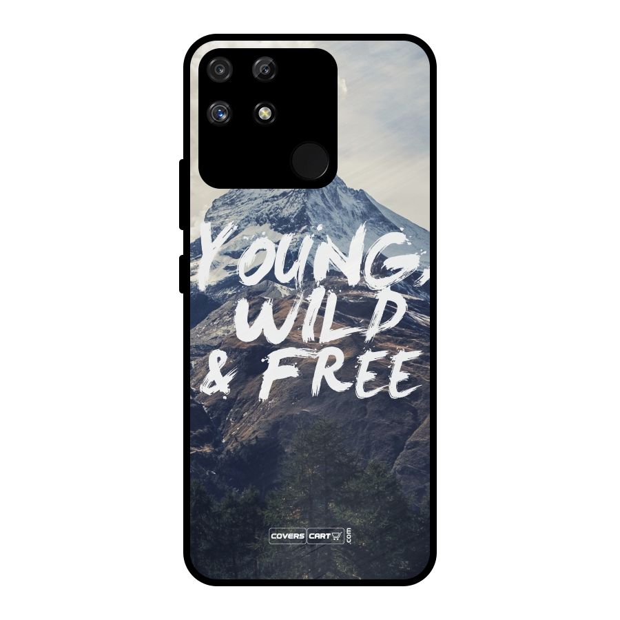 Young Wild and Free Metal Back Case for Realme Narzo 50A