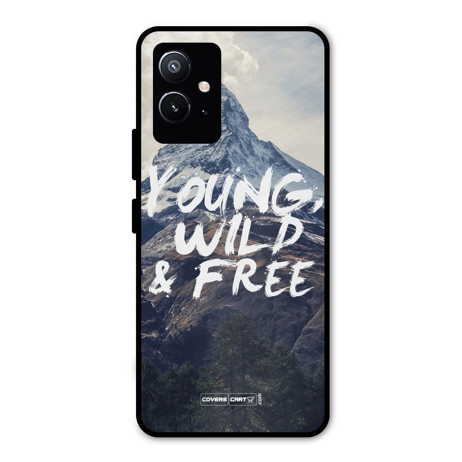 Young Wild and Free Metal Back Case for Vivo T1 5G