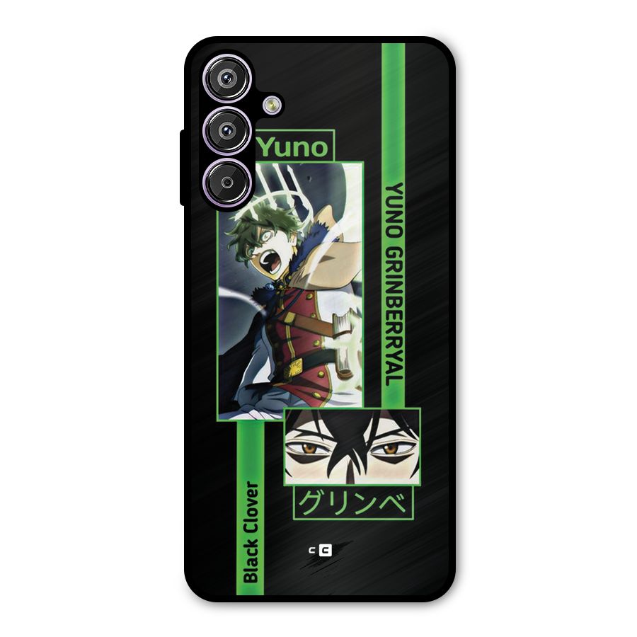 Yuno Black Clover Metal Back Case for Galaxy F15